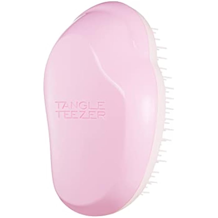 Tangle Teezer | The Original Detangling Hairbrush | Perfect for Wet & Dry Hair | Two-Tiered Teeth & Palm-Friendly Design | For Glossy, Frizz-Free Locks | Pink Vibes - Image 2